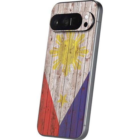 Philippines Flag Dark Wood Pixel 9 Pro XL Skin